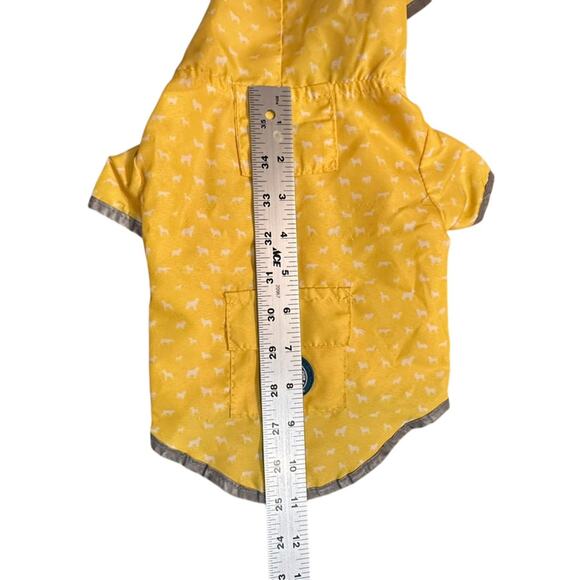 AKC Yellow Hooded Raincoat Style Jacket for Small Pet - Picture 4 of 8